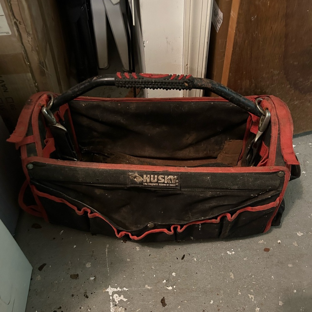 Black and Red Open Tool Bag